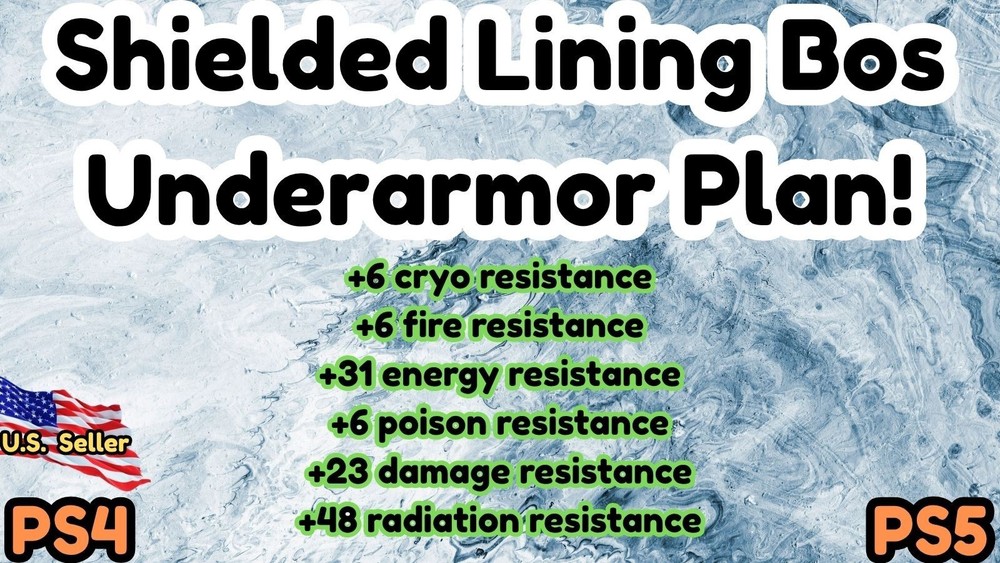 Shielded Lining Bos Underarmor Plan - Fallout 76 - Very Rare - Ps4/5 Only