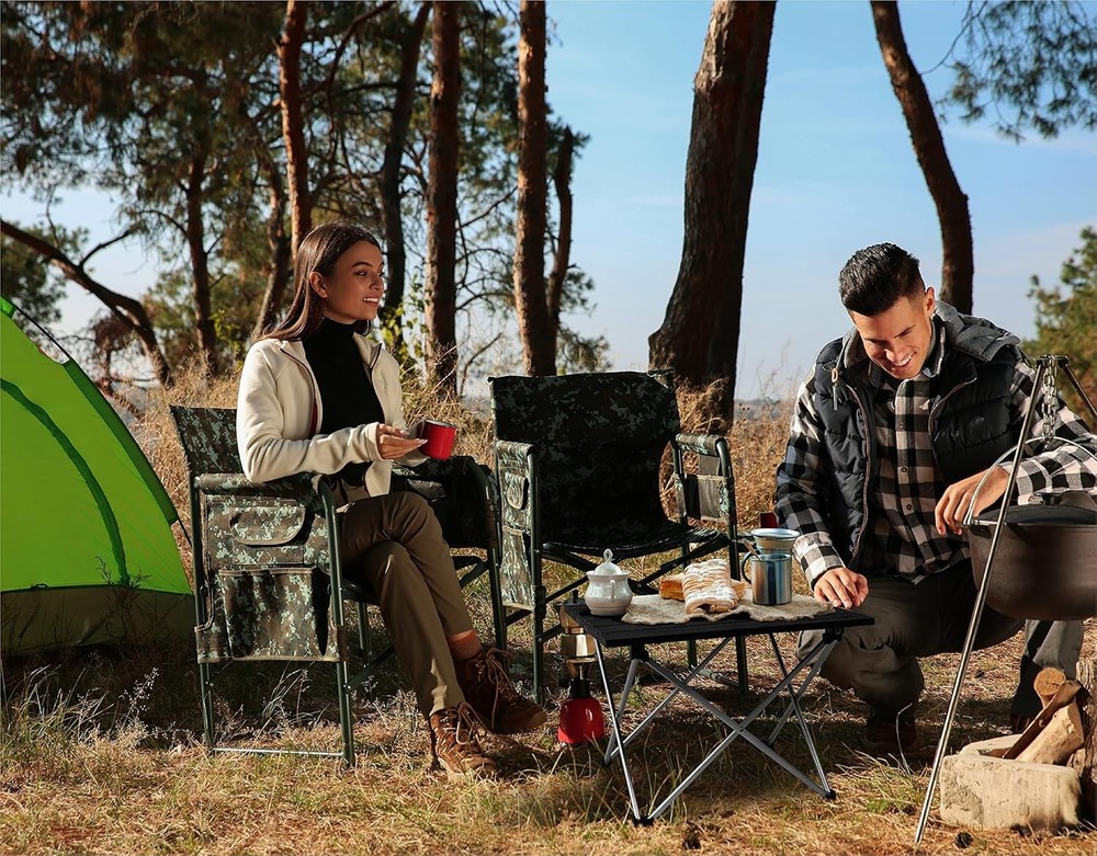 TREKOLOGY Small Camping Table - Beach That Fold Up - Obsidian Black