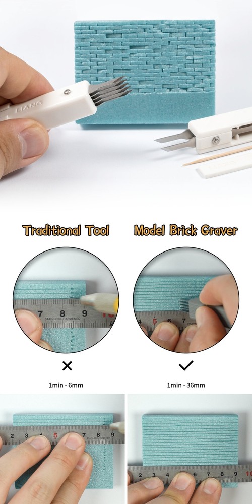 Liang Tools 1/35 Model Brick Graver for Bricks LIANG-0227a