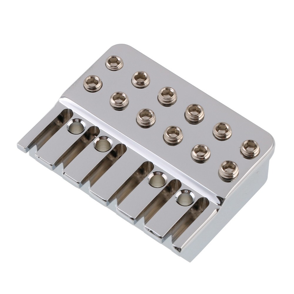 6 String Headless Guitar Brass Locking Nut, String Lock Chrome