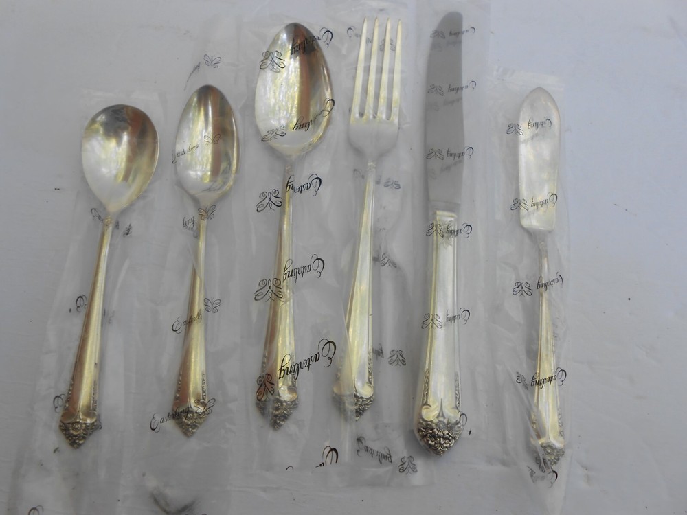 58 pc Starlight Rogers & Bro Silverplate flatware Set W Box Certificate