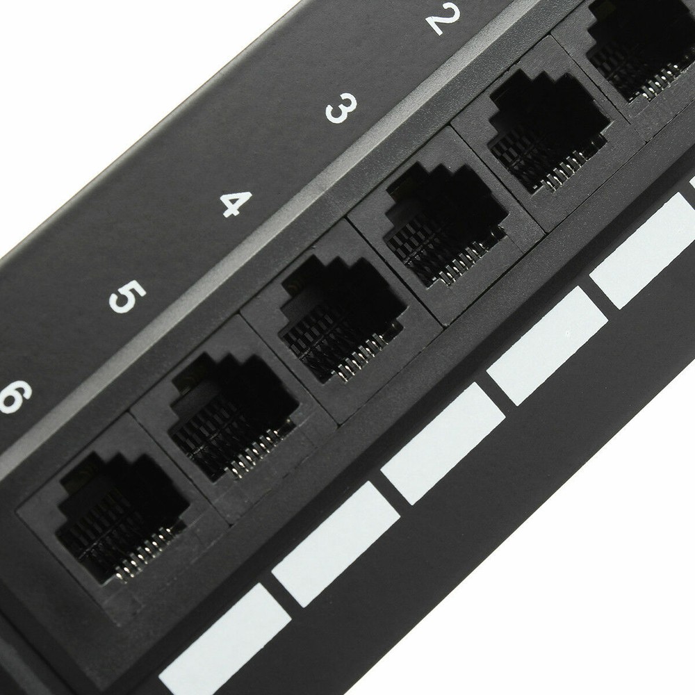 Cat6 12 Port Pro RJ45 Mini Patch Panel 110 Network w/ Surface Wall Mount Bracket