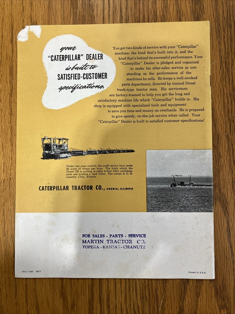 Caterpillar Stubble To Seedbed Brochure