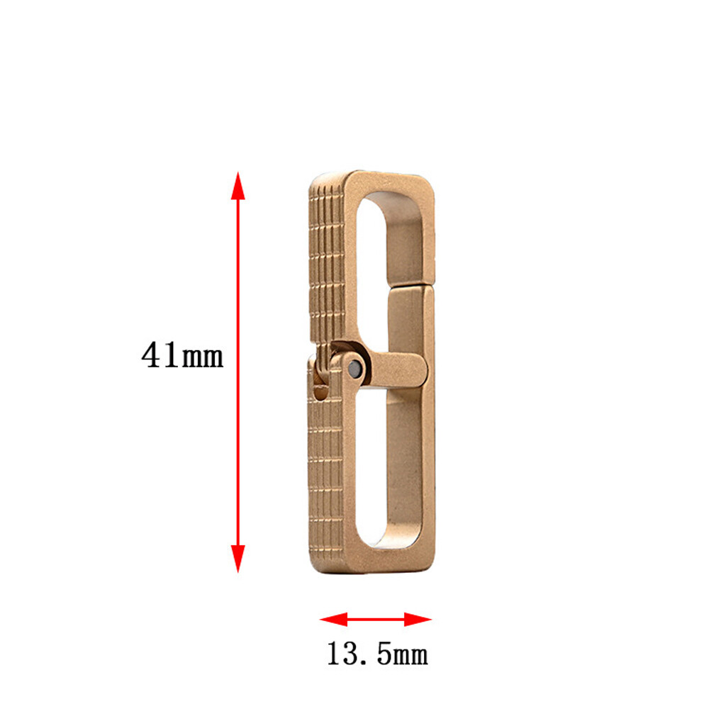 EDC Solid Brass Portable Carabiner Key Chain Buckle Clip Snap Hook Handbag Clasp