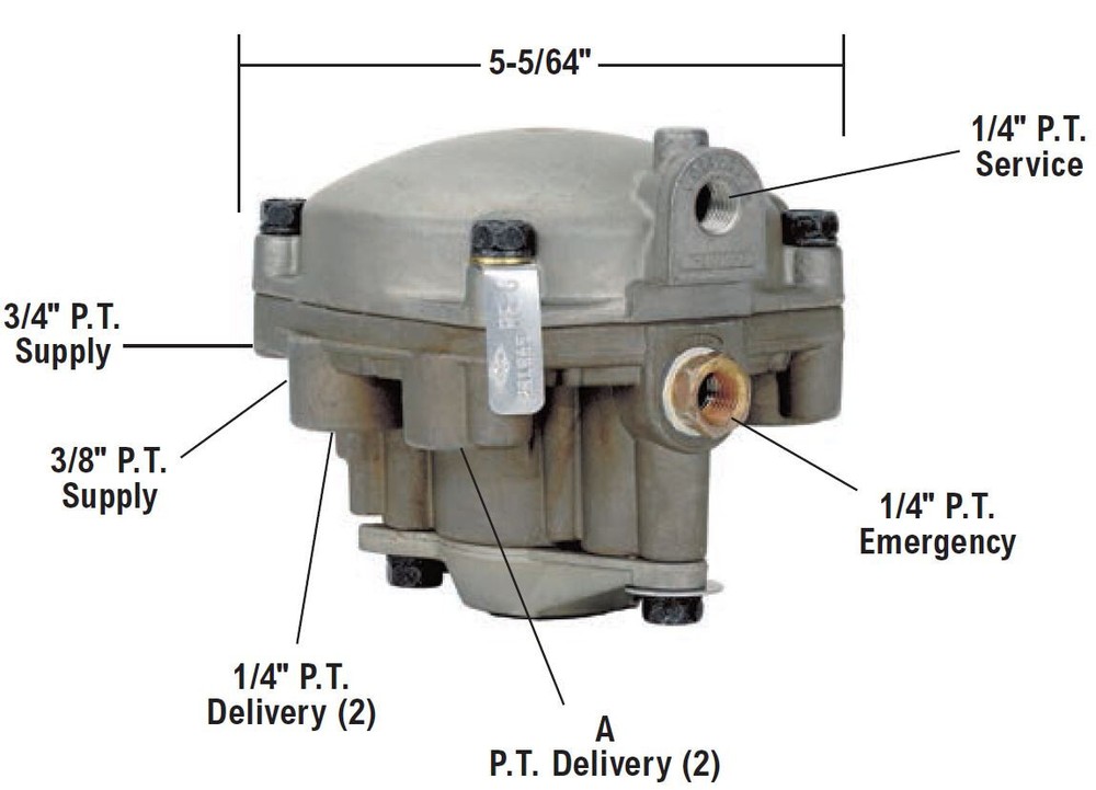 RE-6 Emergency Relay Valve Ref. # Bendix 281860, H-30197