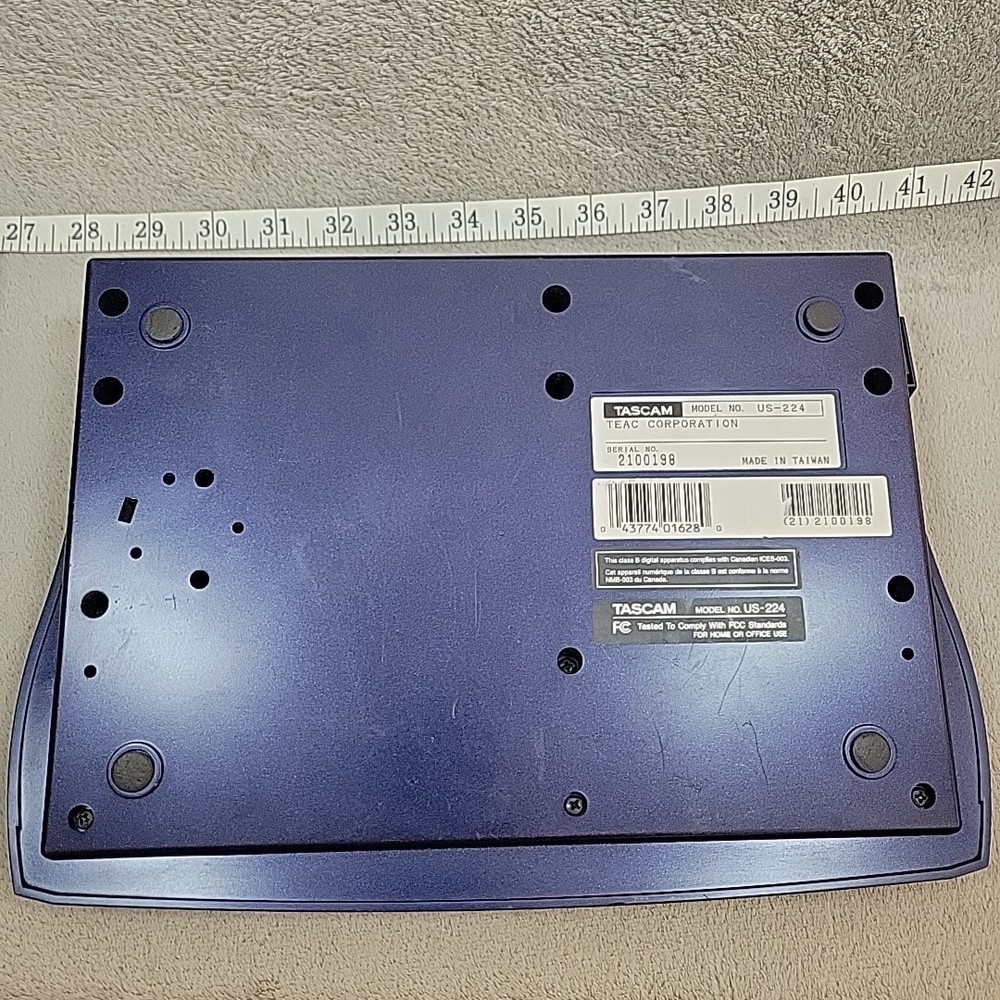 Tascam US-224 USB Audio/MIDI Interface Control Surface Missing Knob w/ USB Cable