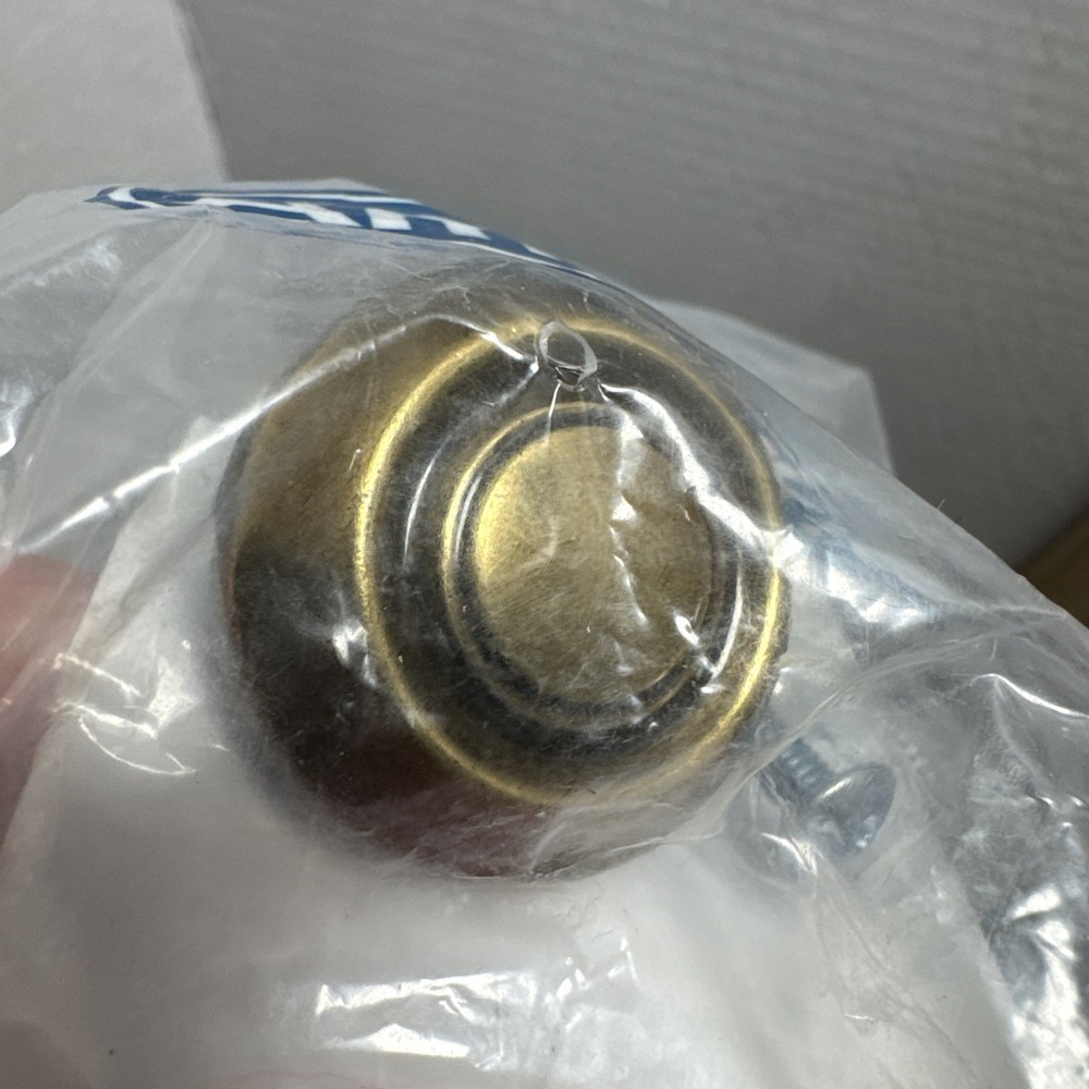 (1) NEW Amerock BP3423BB Round Knob 1-1/4" Burnished Brass Pull Handle