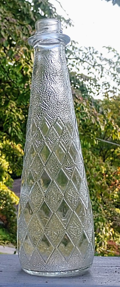 Vintage Checkered Pattern Product Bottle MINT BEAUTIFUL Bottle. Checkered Nice