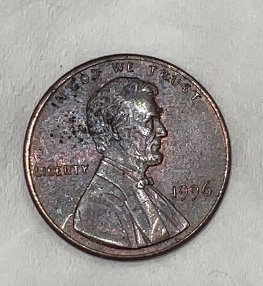 1996 no mint mark penny wide AM error