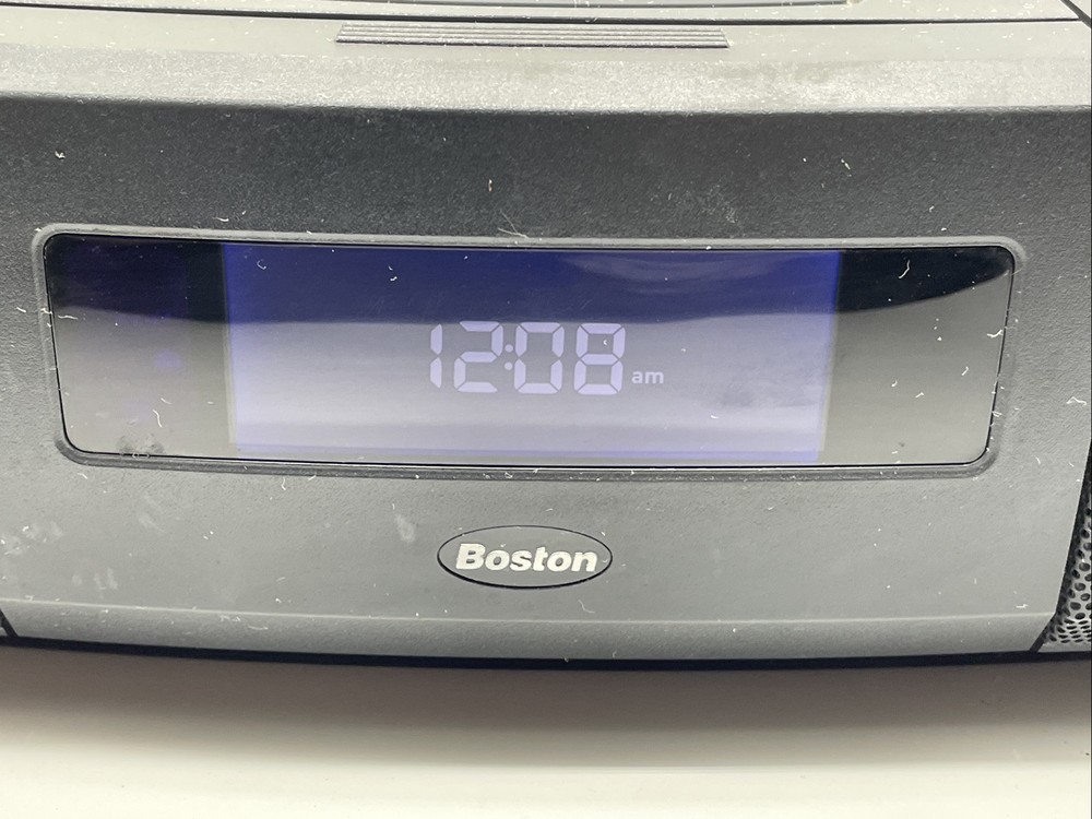 Boston Microsystem Stereo CD Alarm Clock Radio - Tested - No Remote
