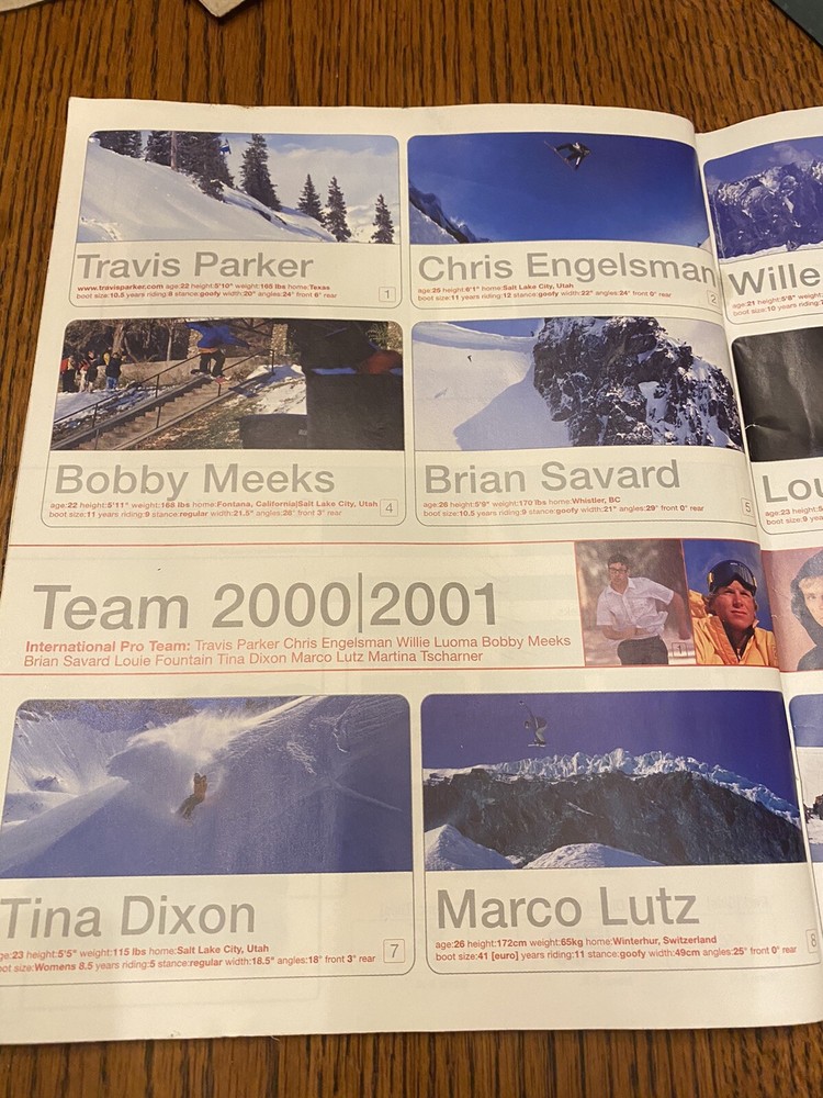 K2 Snowboards 2000 / 2001 Product Guide Booklet Models
