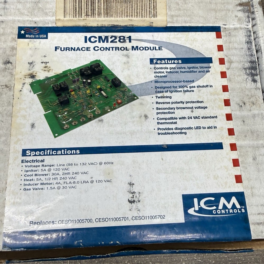 ICM Controls ICM281 Furnace Control Replacement