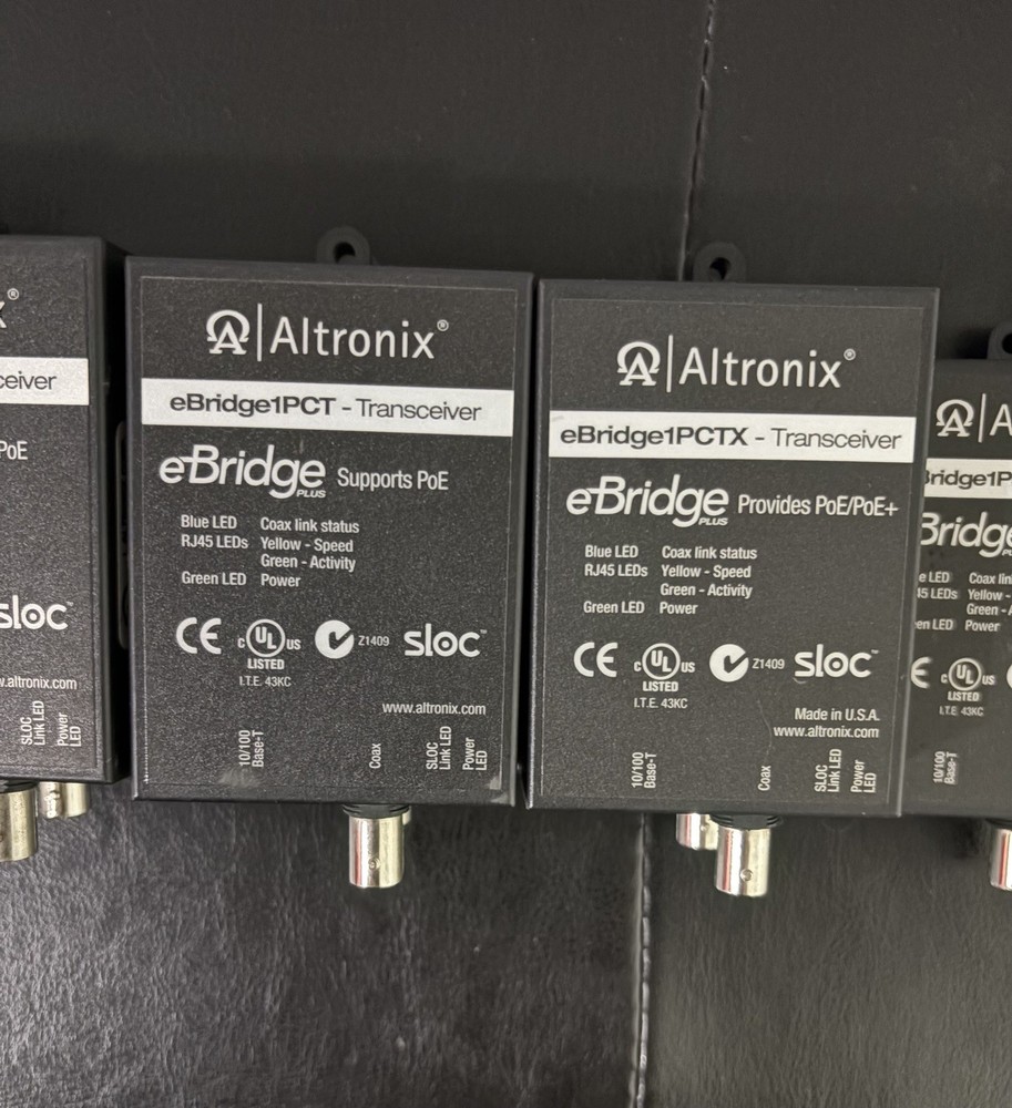 Altronix eBridge1PCT EoC Single Port Transceiver, 25Mbps, Passes PoE