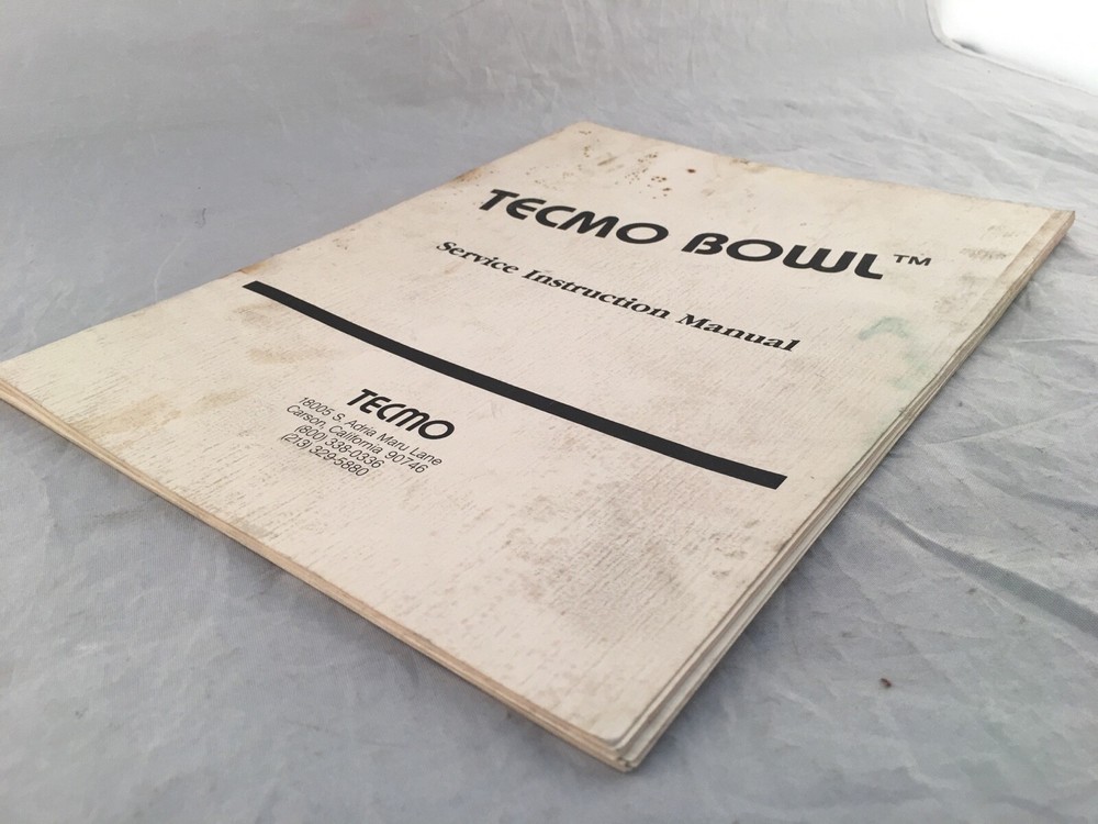 Tecmo Bowl Service Instruction Manual