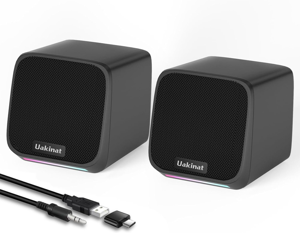 Computer Speakers for Desktop PC,Desktop Speakers,Small Computer Speakers USB Po