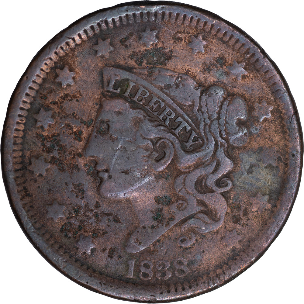 1838 Large Cent ~ Fine Detail