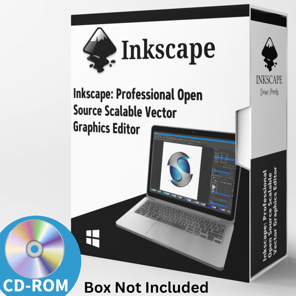 Inkscape Pro Illustrator - Vector Graphic Design Software for Windows on CD-ROM
