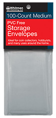 Whitman PVC Free Storage Envelopes - Medium