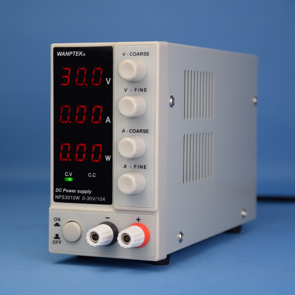 0-30V 0-10A Lab DC Power Supply Precision Digital Display Variable Three Window