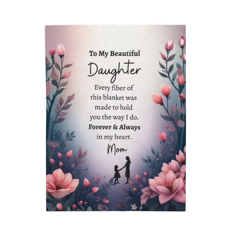 Mother Daughter Blanket Keepsake Forever Gift Idea Soft