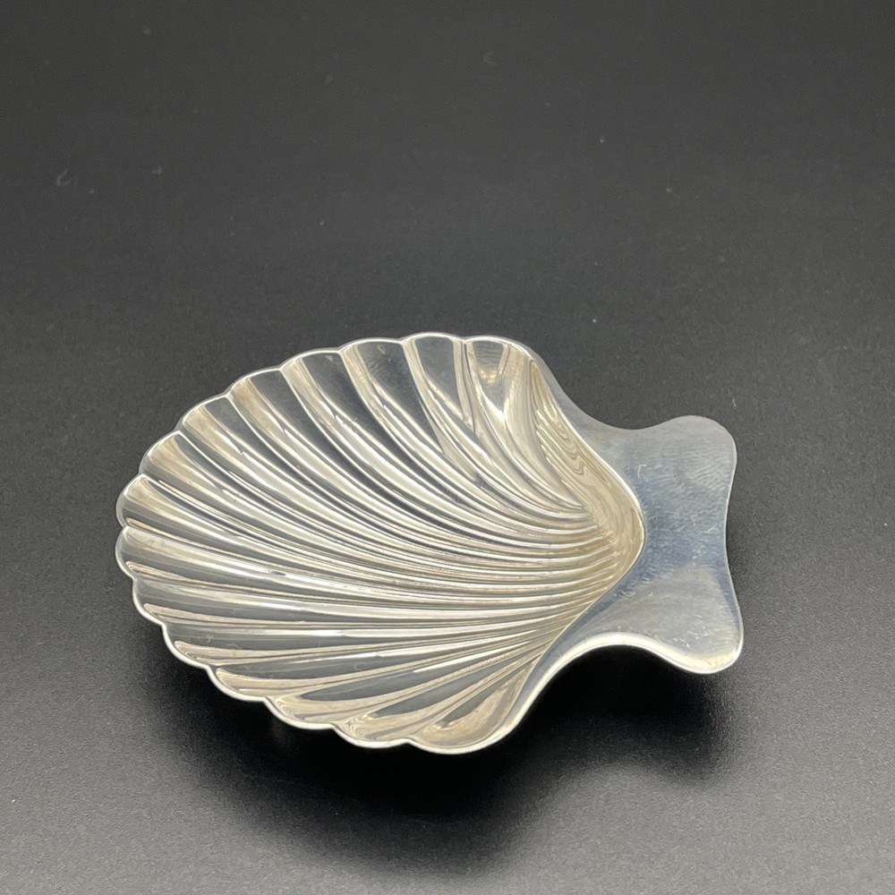 Tiffany Sterling Silver Candy / Nut Dish Shell Form W/ Felt Bag No Monogram