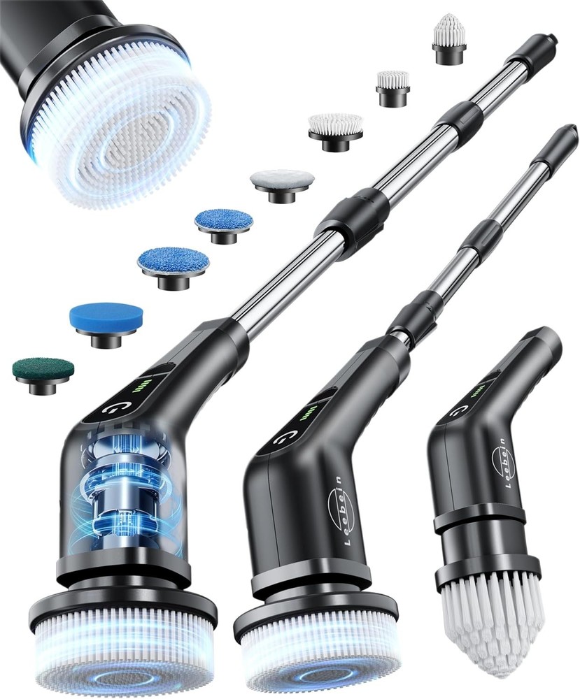 Powerful Electric Spin Scrubber with Waterproof Design & 2- Protection Plan