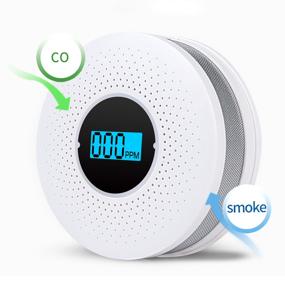 Indoor Smoke & Carbon Monoxide Detector Alarm with Test Button