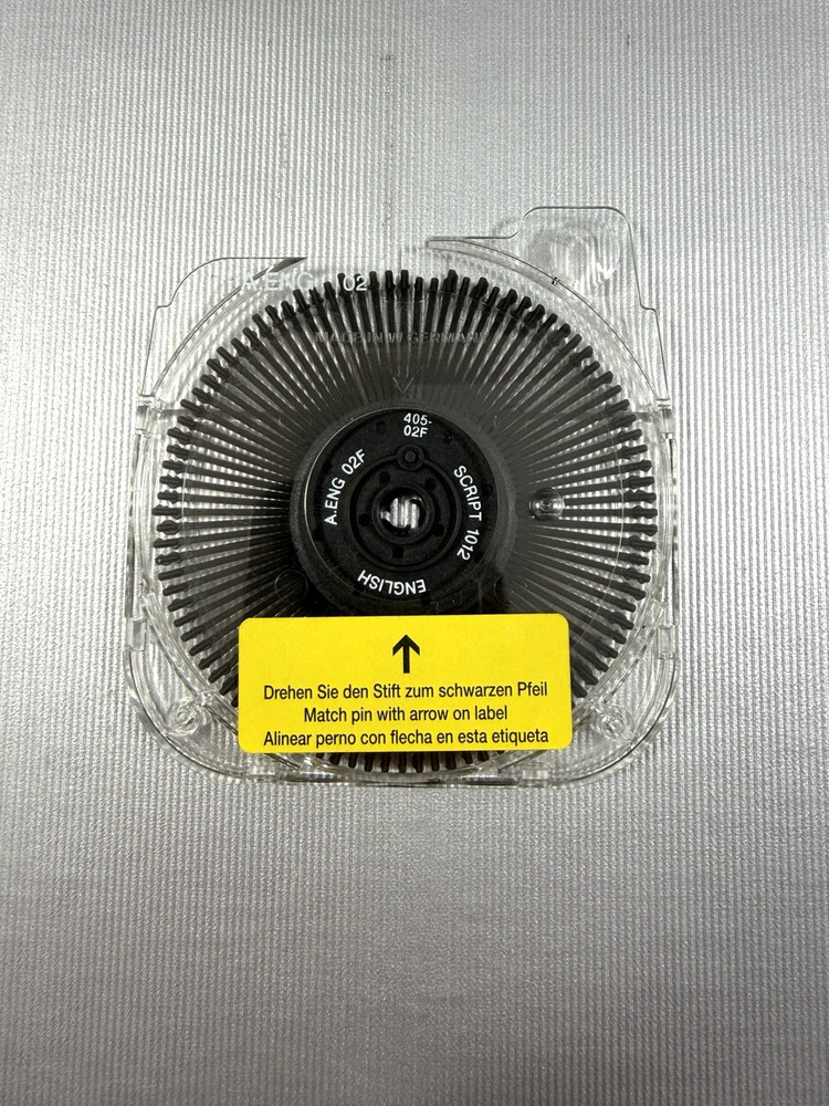 Brother Typewriter Printing Element Wheel Script 1012 English A.ENG 02F