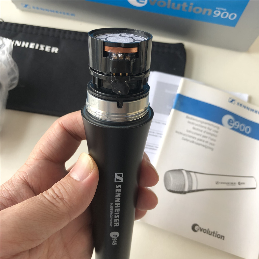 Opened e945 Wired Super Cardioid Dynamic Handheld Microphone -Early Box Version
