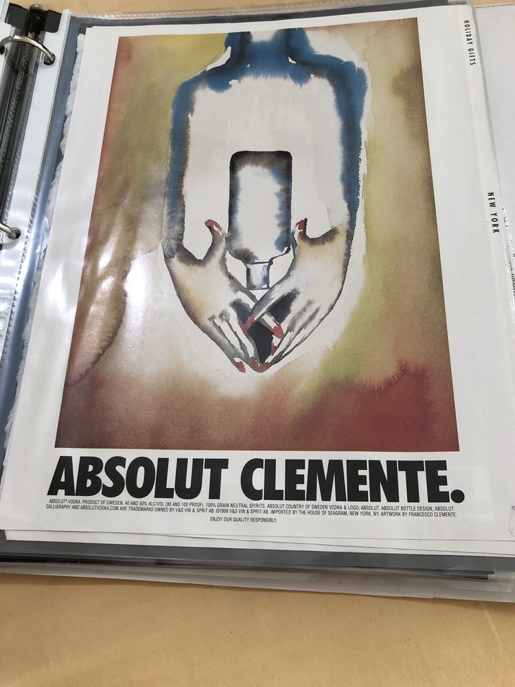 Print Ad Absolut Clemente Vodka Vintage Advertisement