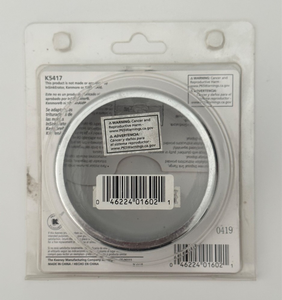 Garbage Disposal Kit Flange Only K5417 Missing Stopper