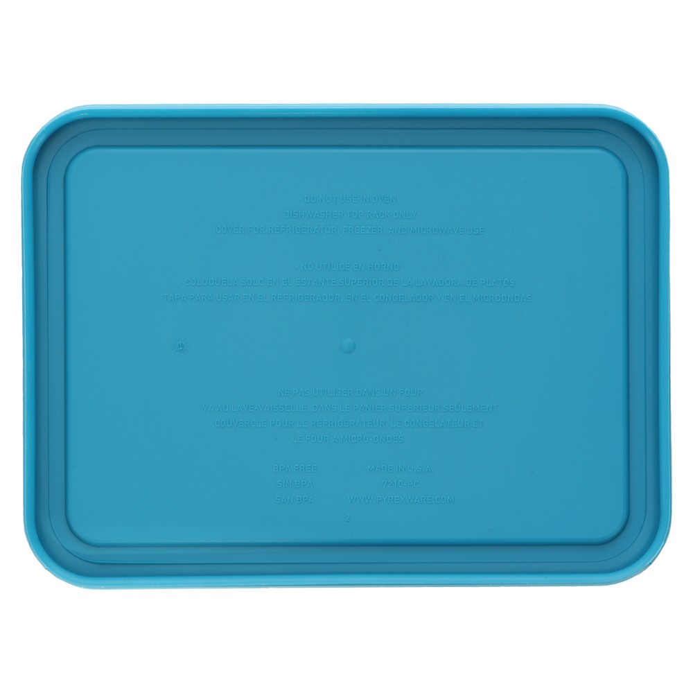 Pyrex 7210-PC 3 Cup Teal Blue Lid