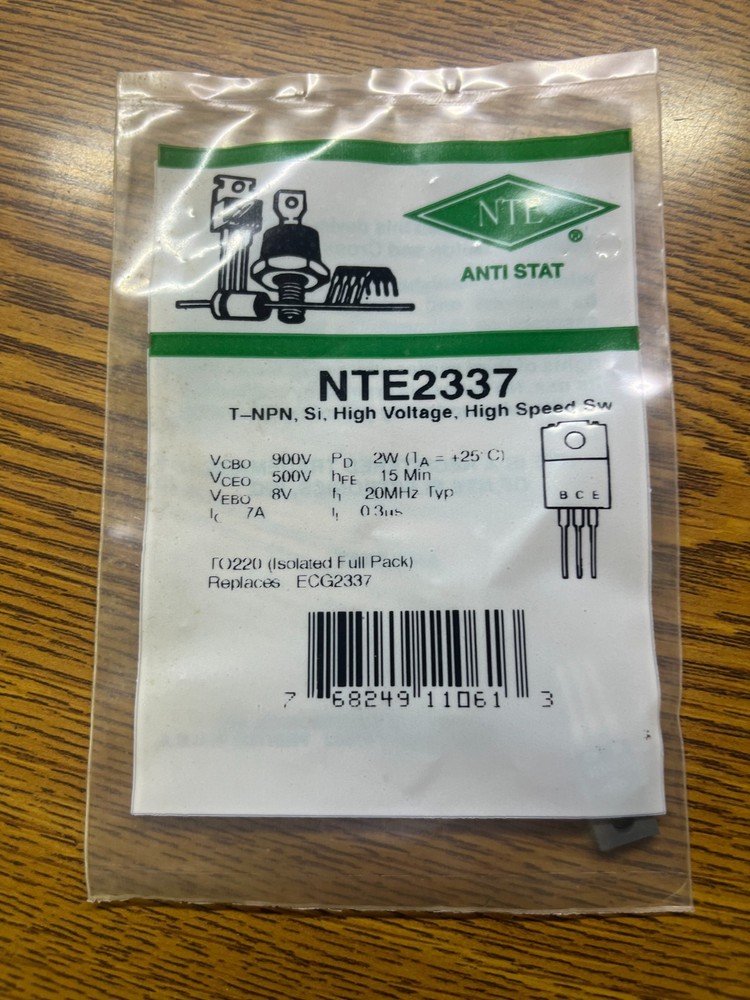 NTE2337 Transistor NPN HV High Speed Switch