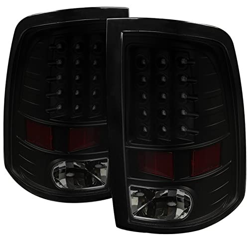 Black Tail Lights Assembly Brake Reverse Lamps Replacement for RAM 1500 2009