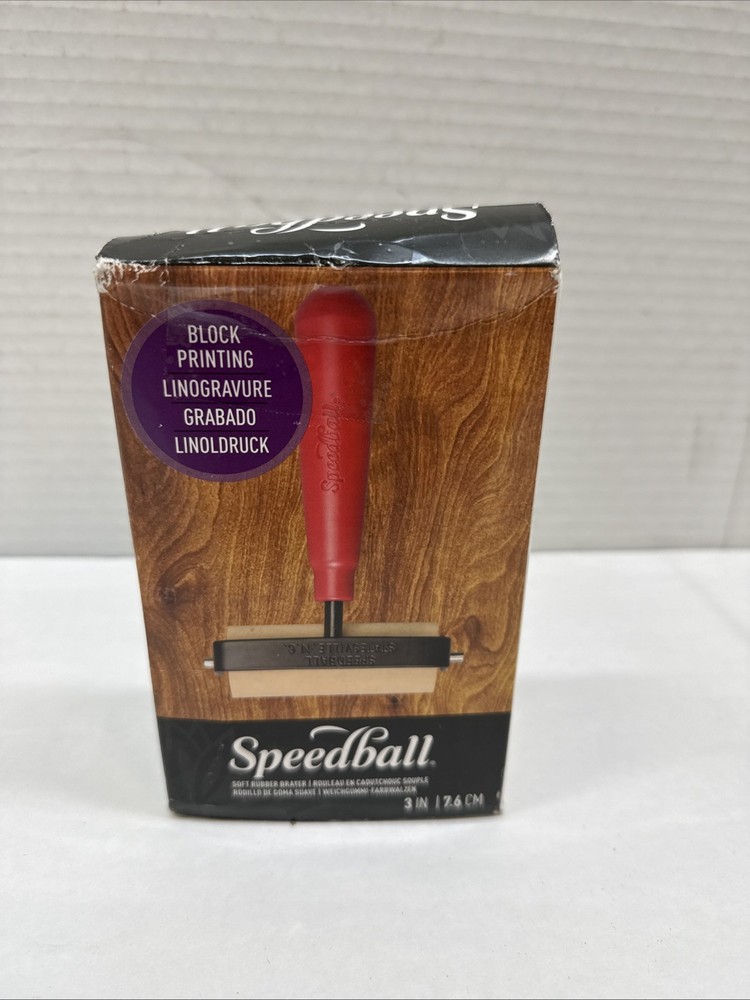 Speedball Soft Rubber Brayer, 3-Inch - Printmaking Roller Tool Kitchen