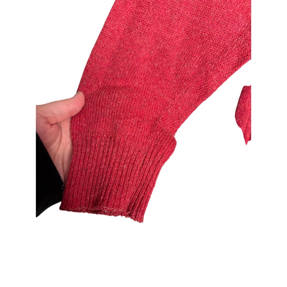 Shetland red wool sweater