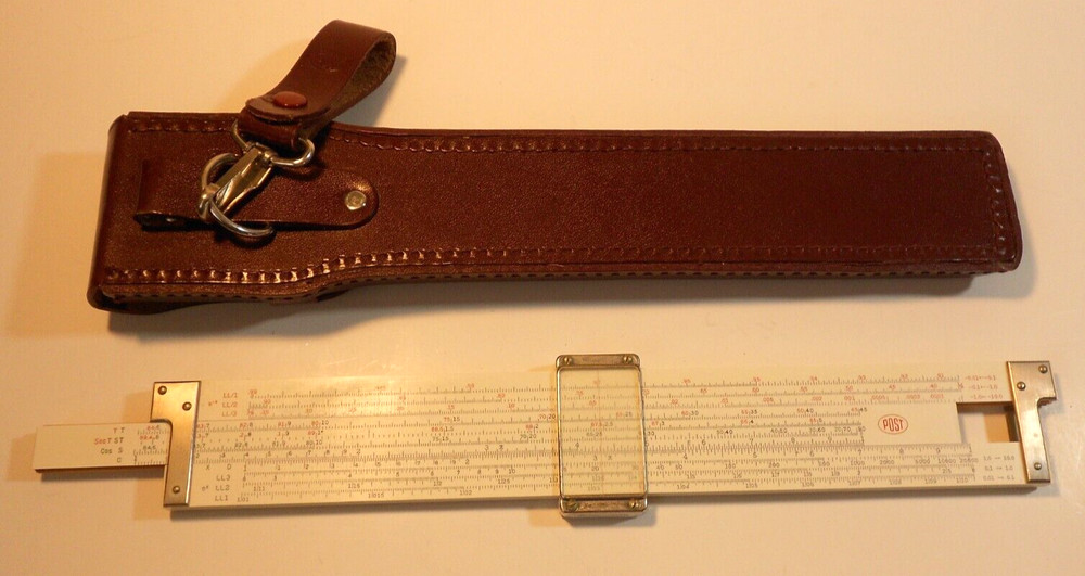 POST VERSALOG 1460 Engineer Slide Rule Case Belt Loop Instructions JAPAN E5