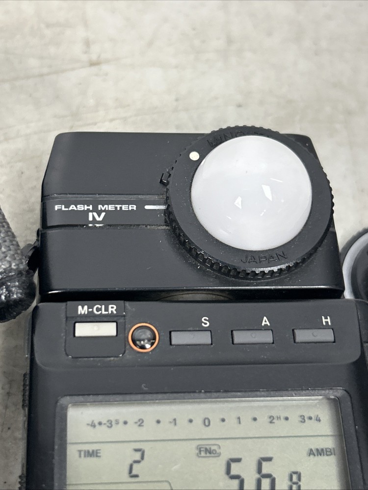 Minolta Flash Meter IV Ambient/Flash Light Exposure Meter With Case - Tested