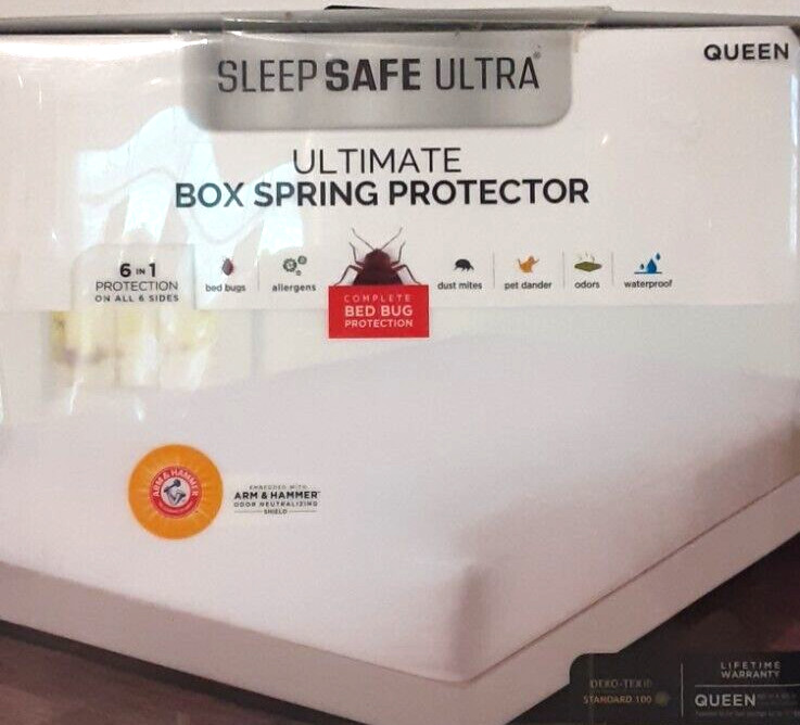 Sleep Safe Ultra Queen Size Ultimate Box Spring Protector NIB
