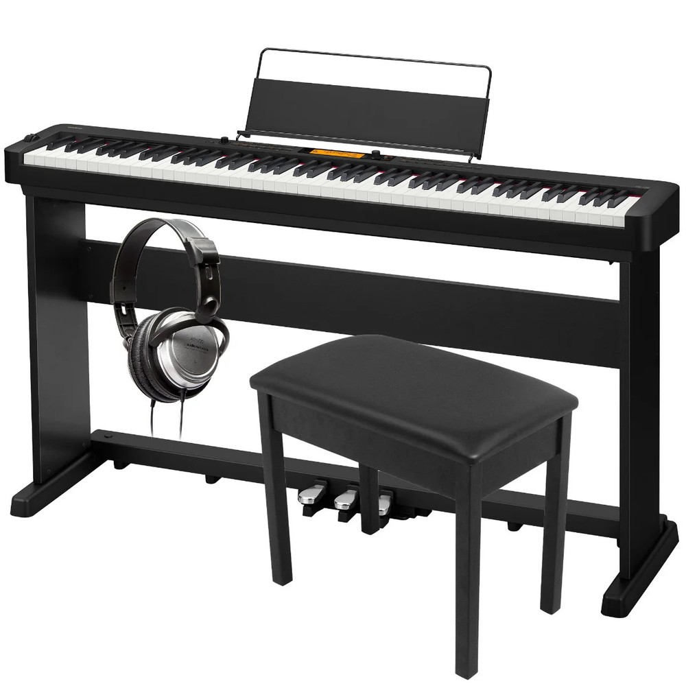 Casio CDP-S360 Compact Digital Piano - Black COMPLETE HOME BUNDLE