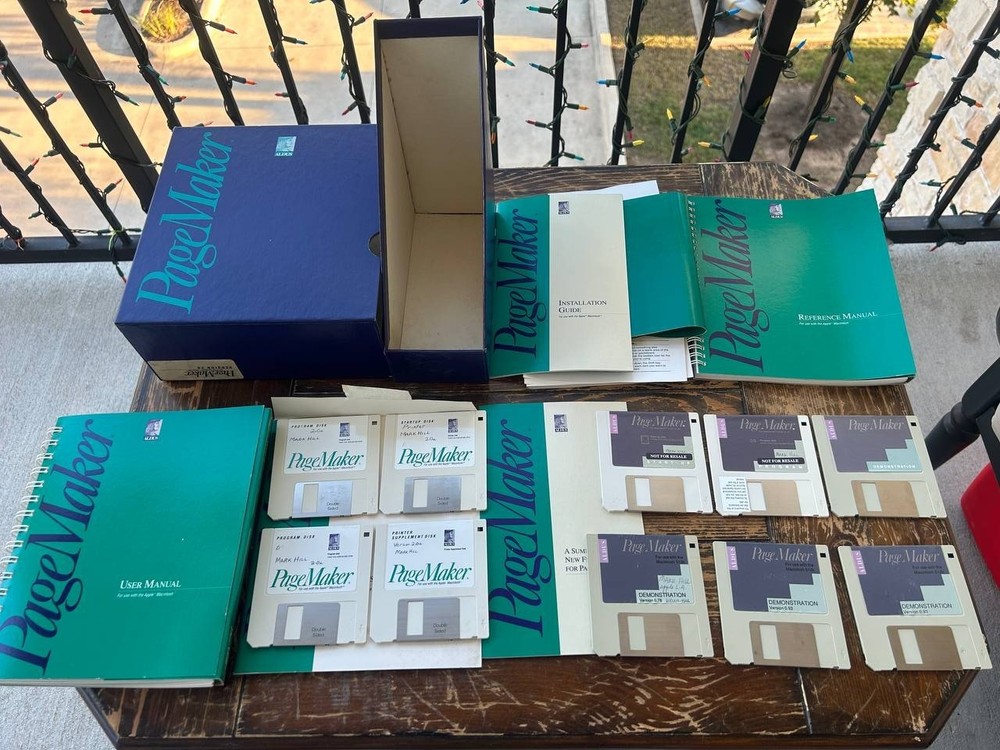 Aldus PageMaker Macintosh Boxed Software Large Disk Lot Manuals