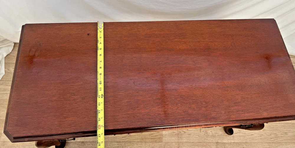 Vintage Desk Vanity, Chippendale Style, Three Dovetail Drawers, Solid Cherry