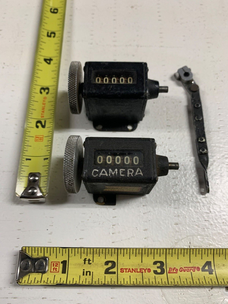 2 Vintage Veeder Root Counters Hartford Conn Both Move Freely