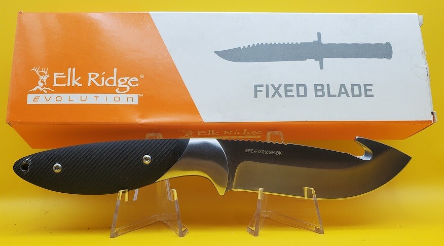 ELK RIDGE EVOLUTION GUT HOOK HUNTING KNIFE ERE-FIX016GH-BK