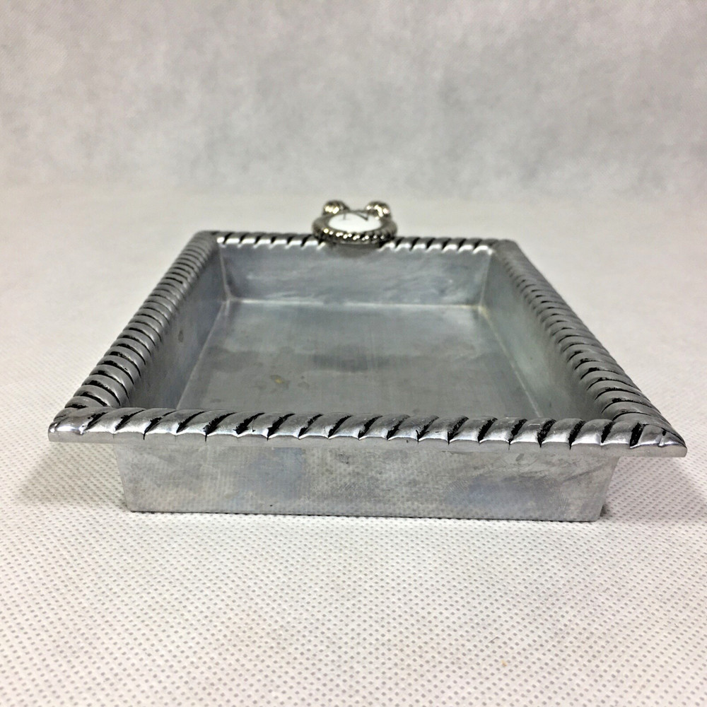Mud Pie 2009 N Initial Metal Note Holder Tray 501013