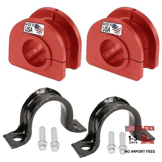 PAIR Front Sway Bar CODE RED Bushing Kit FITS Escalade, Silverado, Avalanche,
