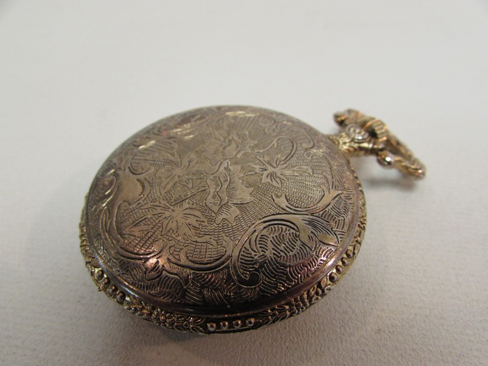 (ref288CC) Trucker Lorry Geneva Quartz Pocket Watch Needs Battery
