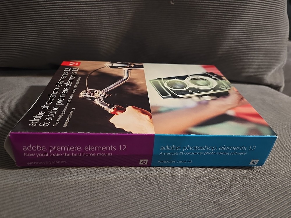 Adobe Photoshop Elements 12 & Premiere Elements 12 Software Bundle – New Sealed