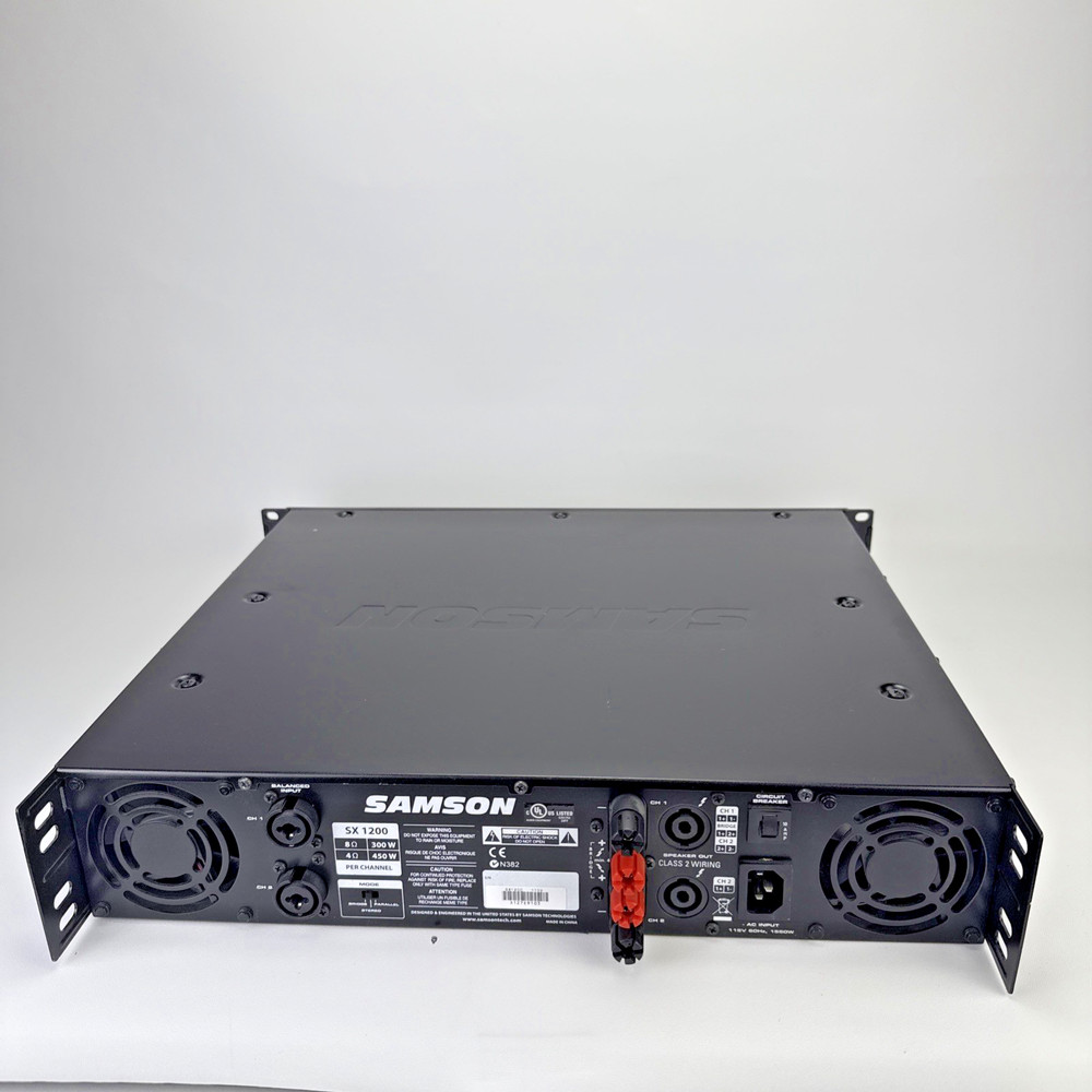 Samson SX1200 PA Speaker Amplifier Rack Mountable. 900 Watts Max Usable Power