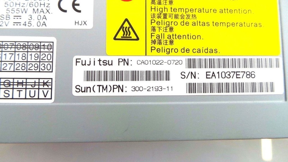 Sun Microsystems 300-2193 565W AC INPUT POWER SUPPLY